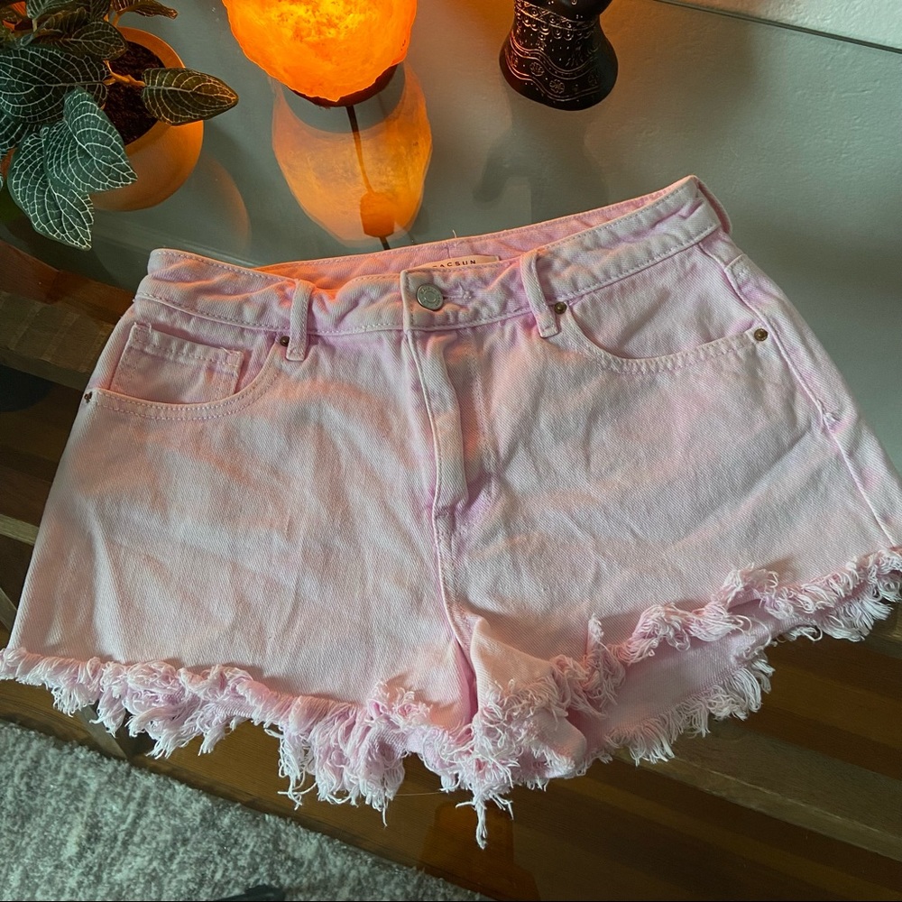 Pacsun Pink High Rise Festival Jean Shorts